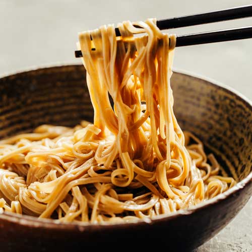 noodles and chopsticks